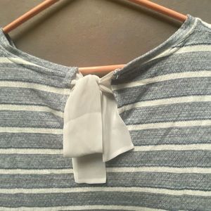 LC Lauren Conrad summer blouse Cute! M blue white